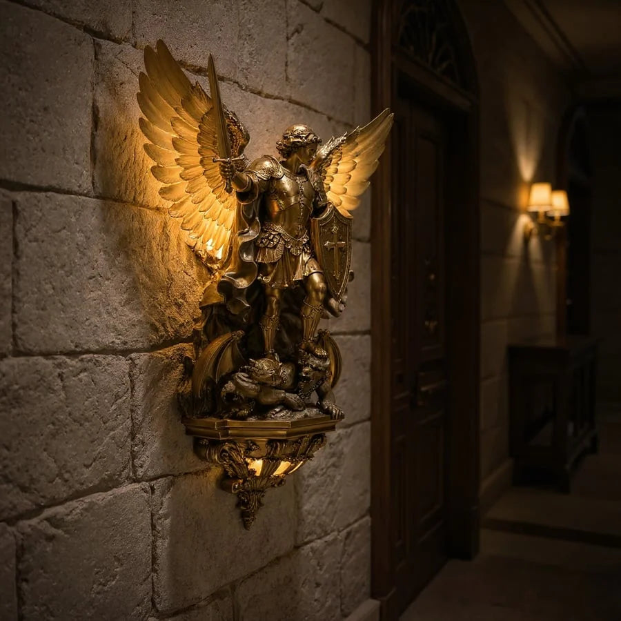 CelestialGuard – LED-Wandleuchte Erzengel Michael