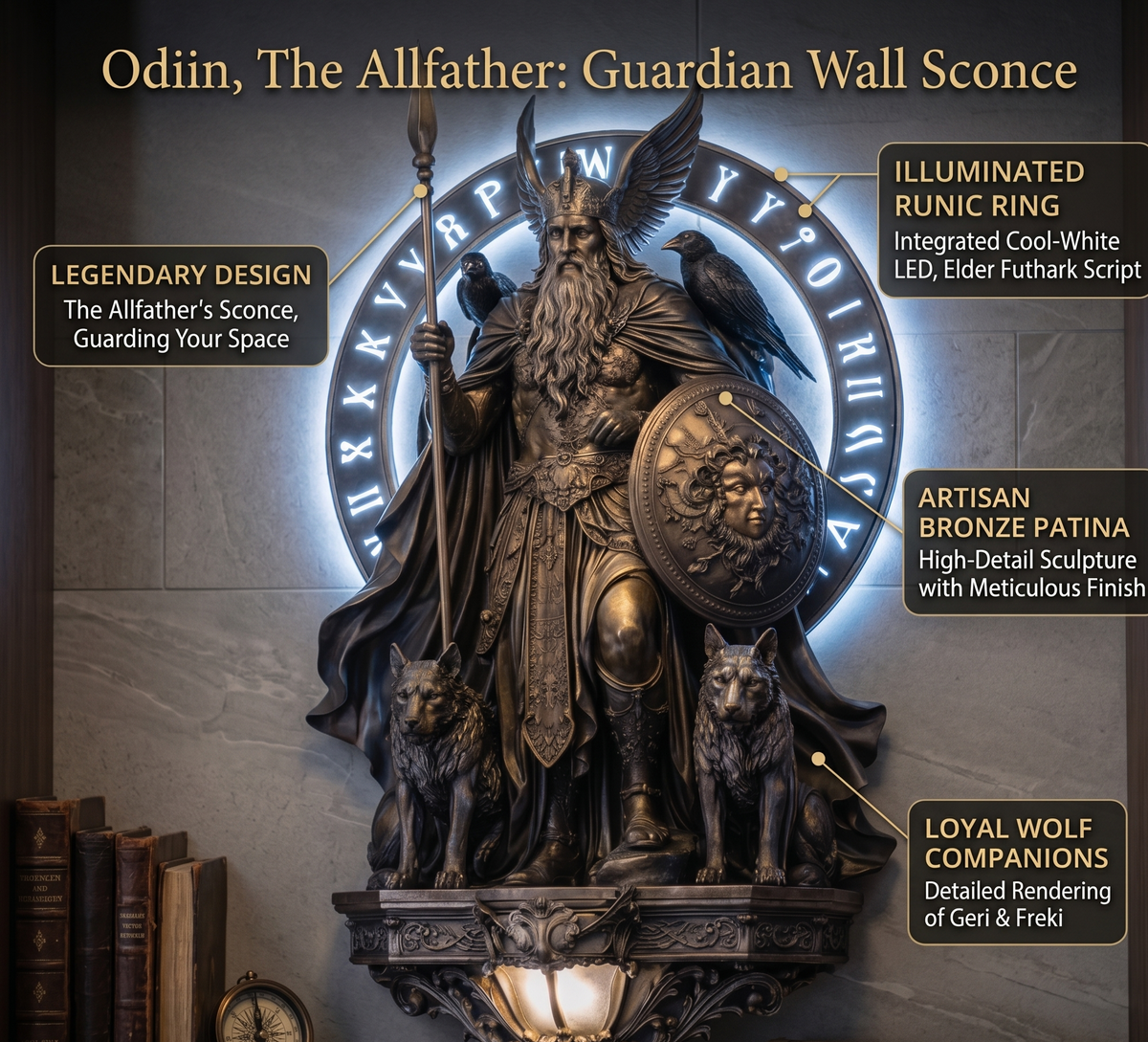 Nordic Legend Light – Odin Guardian Lampe