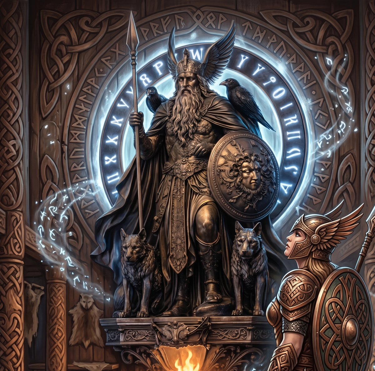 Nordic Legend Light – Odin Guardian Lampe