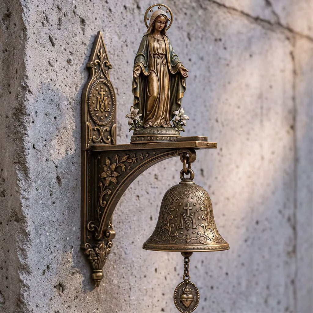DivineGrace – Antike Bronzeglocke mit marianischem Segen