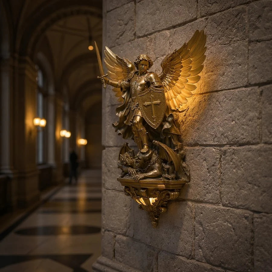 CelestialGuard – LED-Wandleuchte Erzengel Michael