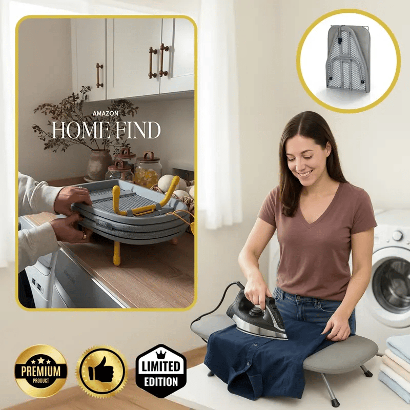 QuickIron – Tragbares Bügelbrett für Wohnungen und Reisen