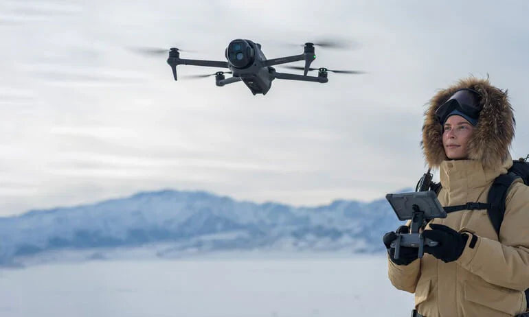 Die neue Generation AirView Pro 4: Drohne mit drei Kameras für Anfänger und Profis.