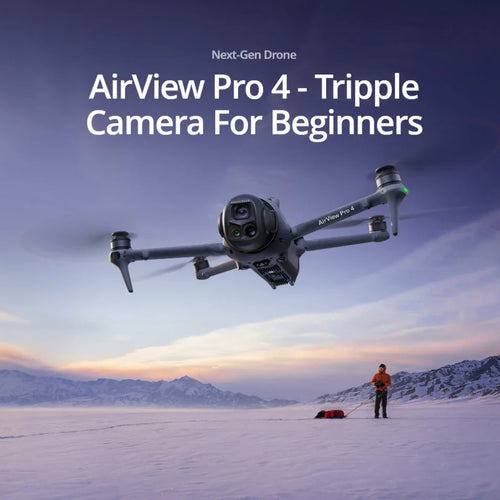 Die neue Generation AirView Pro 4: Drohne mit drei Kameras für Anfänger und Profis.
